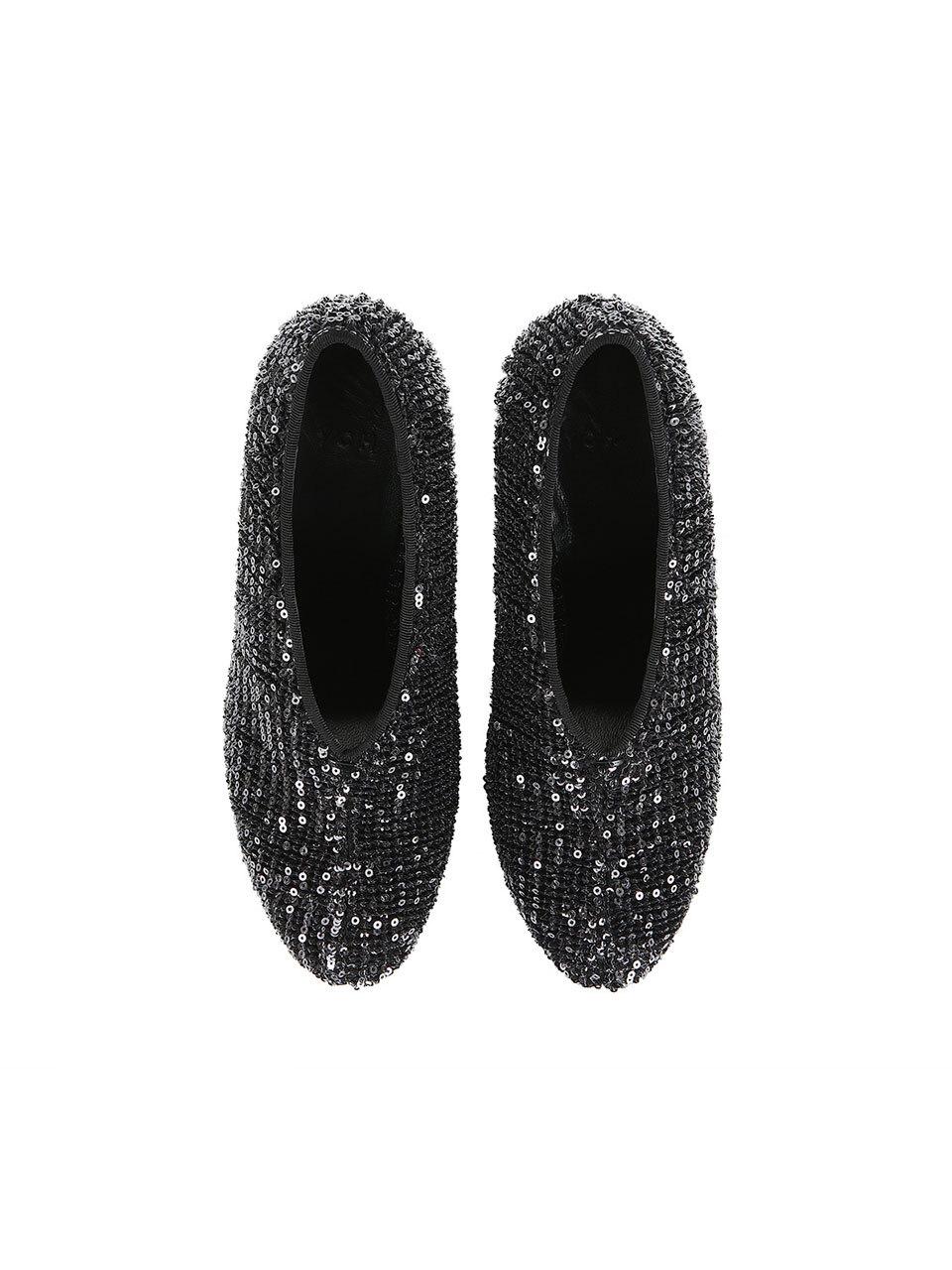 YCH SEQUINNED PUMPS (BLACK)