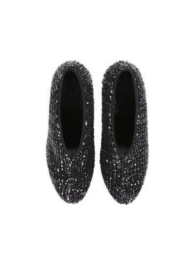 YCH SEQUINNED PUMPS (BLACK)