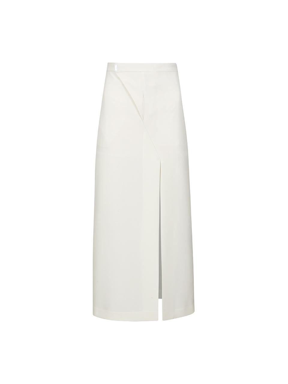 YCH SIDE-SLIT SKIRT (WHITE)