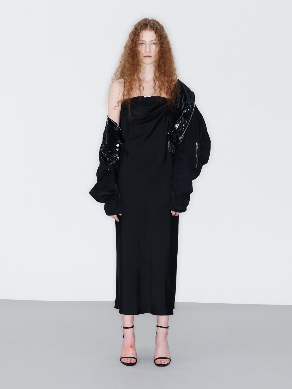 YCH SLEEVELESS LONG DRESS (BLACK)