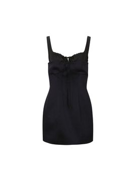 YCH TIE FRONT MINI DRESS (BLACK)