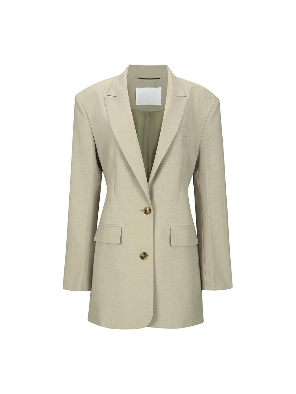 YCH TWO WAY LAYERED JACKET_BEIGE