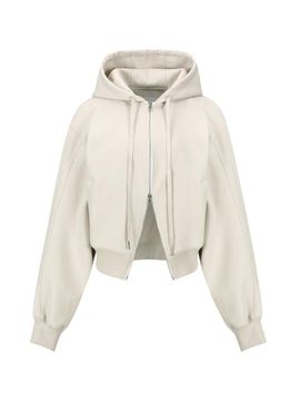 YCH TWO WAY ZIP HOODIE LIGHT GREY (W24OT0131LG)
