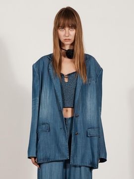 YCH WASHED TENCEL JACKET_BLUE