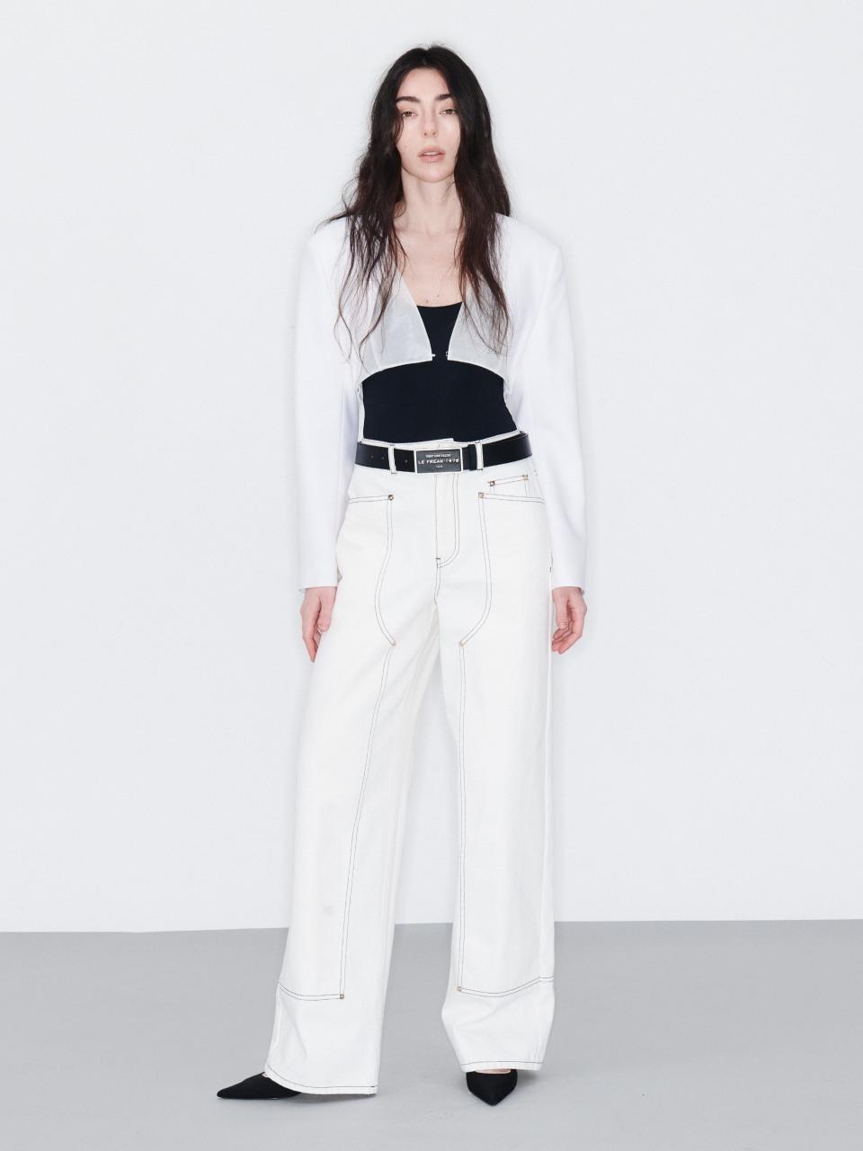 YCH WIDE JEANS (WHITE)