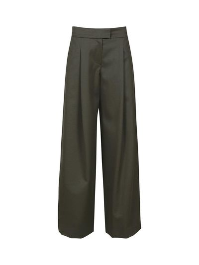 YCH WOOL TAILORED TROUSERS (BROWN)