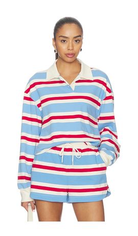YEAR OF OURS YEAR OF OURS Striped Cotton Jersey Rugby Pullover