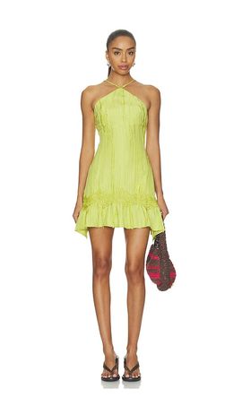 yellow the label green dress Yellow the Label Clemence Cutout Dress