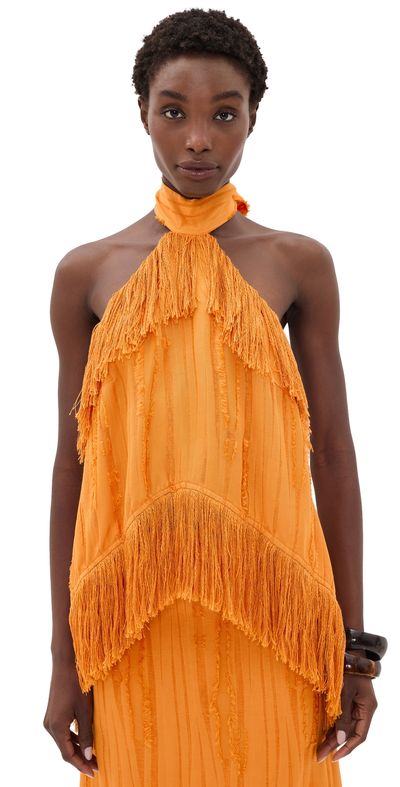 Yellow the Label Yellow the Label Jones Fringe Top Orange
