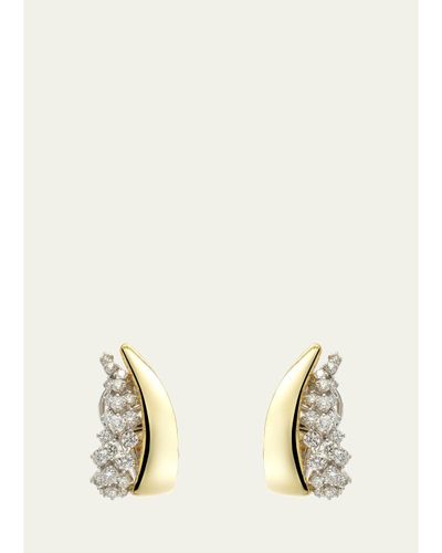 Yeprem 18K Yellow and White Gold Diamond Earring, Single