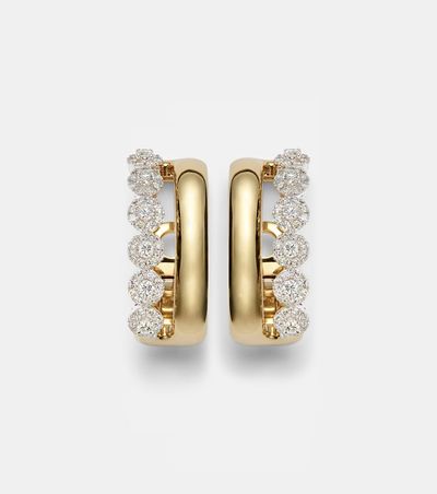 Yeprem Yeprem Golden Strada 18kt gold and 18kt white gold clip-on earrings with diamonds