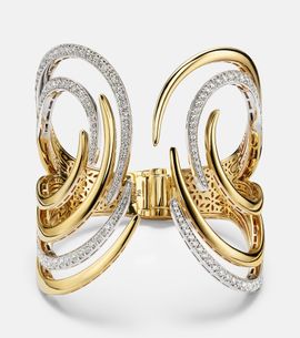 Yeprem Yeprem Golden Strada 18kt gold and white gold cuff bracelet with diamonds