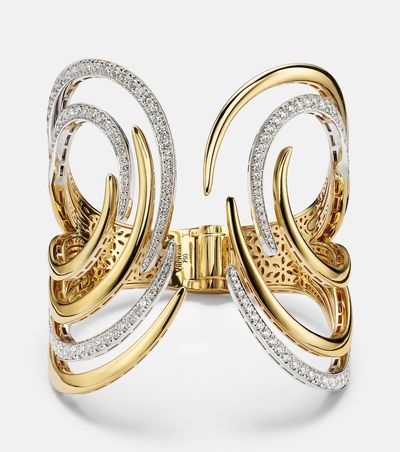 Yeprem Yeprem Golden Strada 18kt gold and white gold cuff bracelet with diamonds