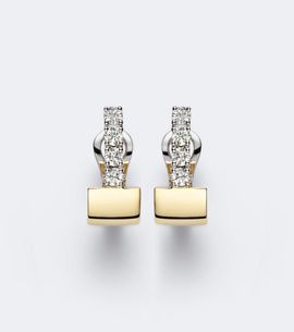 Yeprem Yeprem Golden Strada 18kt gold huggie earrings with diamonds