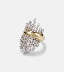 Yeprem Yeprem Golden Strada 18kt white and yellow gold ring with diamonds