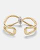 Yeprem Yeprem Golden Strada 18kt yellow and white gold cuff bracelet with diamonds - 4