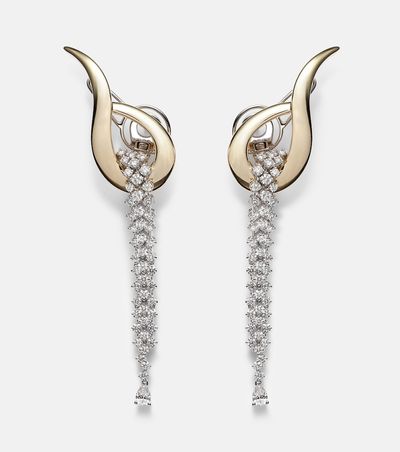 Yeprem Yeprem Golden Strada 18kt yellow and white gold drop earrings with diamonds