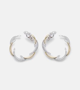 Yeprem Yeprem Golden Strada 18kt yellow and white gold hoop earrings with diamonds
