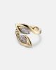 Yeprem Yeprem Golden Strands 18kt white and yellow gold ring with diamonds - 1