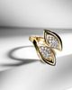 Yeprem Yeprem Golden Strands 18kt white and yellow gold ring with diamonds - 5