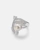 Yeprem Yeprem Pearlescent 18kt white gold ring with diamonds and pearl - 1