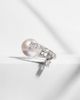 Yeprem Yeprem Pearlescent 18kt white gold single ear cuff with diamonds and freshwater pearl - 5