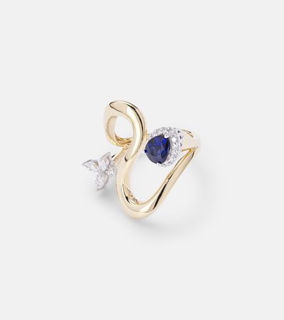 Yeprem Yeprem Reign Supreme 18kt gold ring with diamonds and sapphires