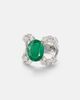 Yeprem Yeprem Reign Supreme 18kt white and yellow gold ring with emerald and diamonds - 1