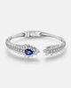 Yeprem Yeprem Reign Supreme 18kt white gold bangle with diamonds and sapphire - 1