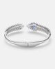 Yeprem Yeprem Reign Supreme 18kt white gold bangle with diamonds and sapphire - 4