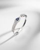 Yeprem Yeprem Reign Supreme 18kt white gold bangle with diamonds and sapphire - 5