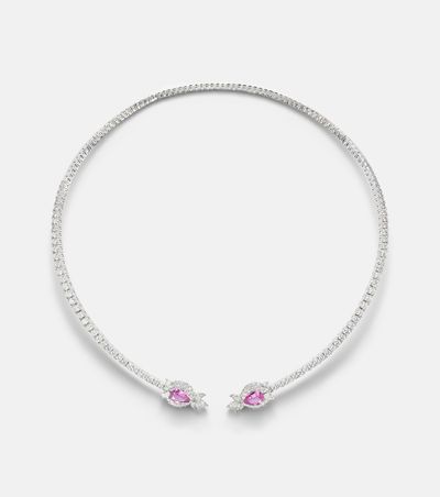 Yeprem Yeprem Reign Supreme 18kt white gold choker with sapphire and diamonds