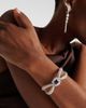 Yeprem Yeprem Reign Supreme 18kt white gold cuff bracelet with diamonds and sapphire - 2