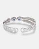 Yeprem Yeprem Reign Supreme 18kt white gold cuff bracelet with diamonds and sapphires - 4