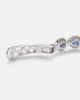 Yeprem Yeprem Reign Supreme 18kt white gold cuff bracelet with diamonds and sapphires - 6