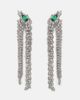 Yeprem Yeprem Reign Supreme 18kt white gold drop earrings with diamonds and emeralds - 1