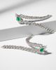 Yeprem Yeprem Reign Supreme 18kt white gold drop earrings with diamonds and emeralds - 5