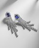 Yeprem Yeprem Reign Supreme 18kt white gold drop earrings with diamonds and sapphires - 5