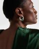 Yeprem Yeprem Reign Supreme 18kt white gold hoop earrings with diamonds and emeralds - 2