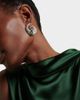 Yeprem Yeprem Reign Supreme 18kt white gold hoop earrings with diamonds and emeralds - 3