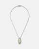 Yeprem Yeprem Reign Supreme 18kt white gold pendant necklace with diamonds and opal - 1