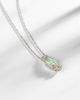 Yeprem Yeprem Reign Supreme 18kt white gold pendant necklace with diamonds and opal - 5
