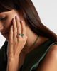 Yeprem Yeprem Reign Supreme 18kt white gold ring with diamonds and emerald - 2
