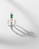 Yeprem Yeprem Reign Supreme 18kt white gold ring with diamonds and emerald - 5