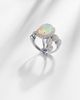 Yeprem Yeprem Reign Supreme 18kt white gold ring with diamonds and opal - 5