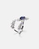 Yeprem Yeprem Reign Supreme 18kt white gold ring with diamonds and sapphire - 4