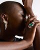 Yeprem Yeprem Reign Supreme 18kt white gold ring with emerald and diamonds - 2