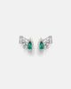 Yeprem Yeprem Reign Supreme 18kt yellow and white gold earrings with diamonds and emerald - 1