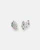 Yeprem Yeprem Reign Supreme 18kt yellow and white gold earrings with diamonds and emerald - 4