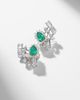Yeprem Yeprem Reign Supreme 18kt yellow and white gold earrings with diamonds and emerald - 5